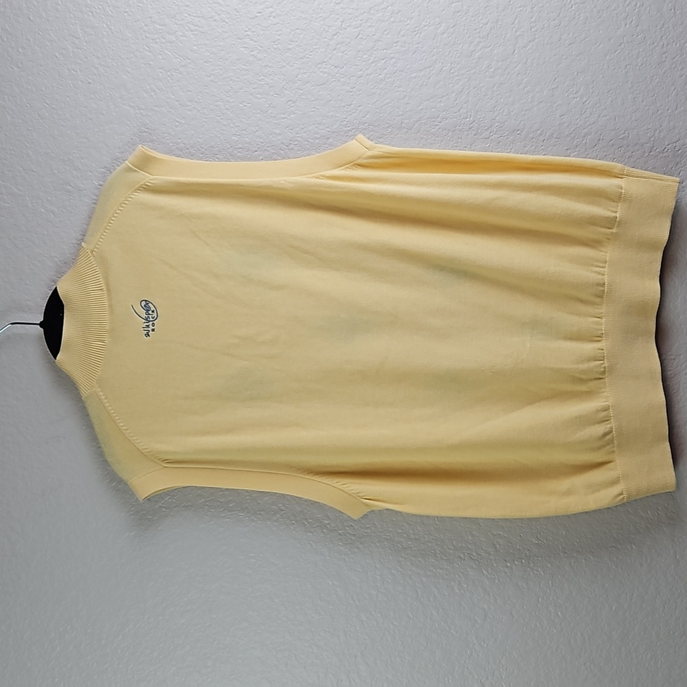 Martin | Men's 1/4 Zip Merino/Cotton Argyle Whisper Rock Golf Club Vest Sz L - Picture 9 of 10
